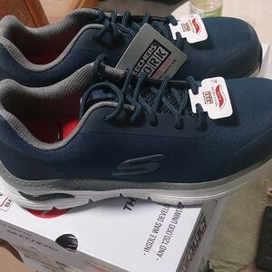 Skechers Men's Navy Athletic Shoes  Saftey Toe